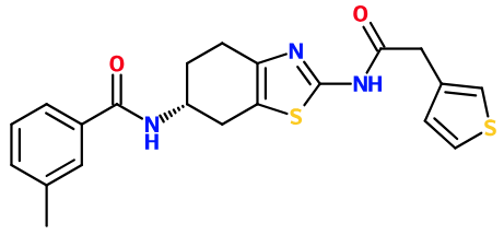 (image for) MC085491 3-Methyl-N-[2-(2-thiophen-3-yl-acetylamino)-4,5,6,7-tetrahydro-benzothiazol-6-yl]-benzamide
